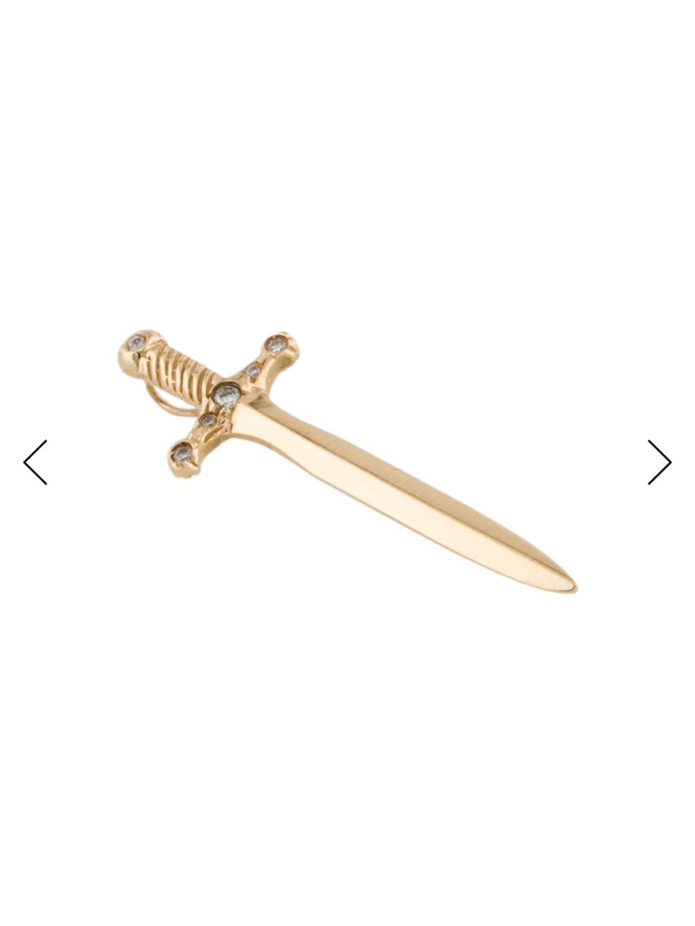 Logan Hollowell Gold Sword with Diamonds